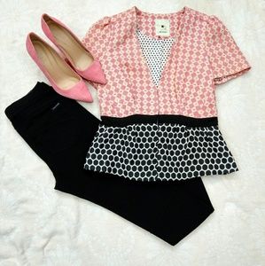 Anthropologie Elevenses Sprink Polka Jacket Prep